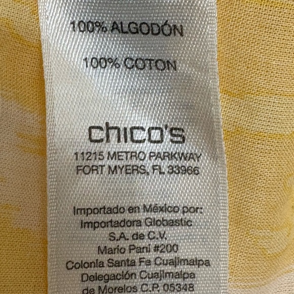 Chico's Medallion Glow Golden Haze Woven Lightweight Top Size M - Picture 7 of 10